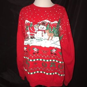SOLD 🎄Vintage Ugly Christmas Sweatshirt Snowman